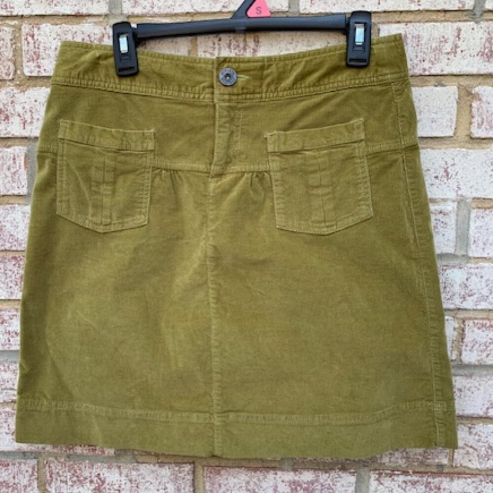 ATHLETA Corduroy Cordoba Green Mini Skirt size 8T